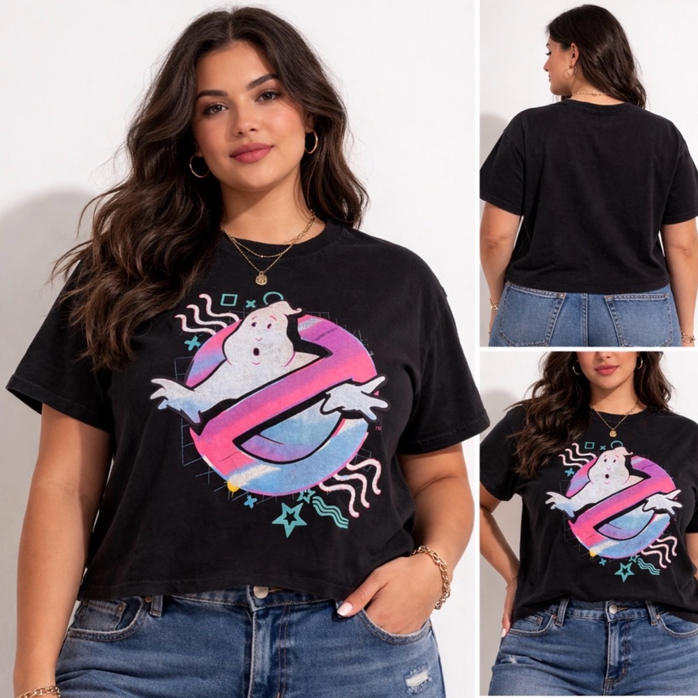Ghostbusters Loot Crate Black Women’s size L Graphic Tee (A400)✨